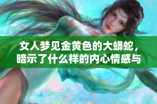 女人梦见金黄色的大蟒蛇，暗示了什么样的内心情感与潜在的含义呢
