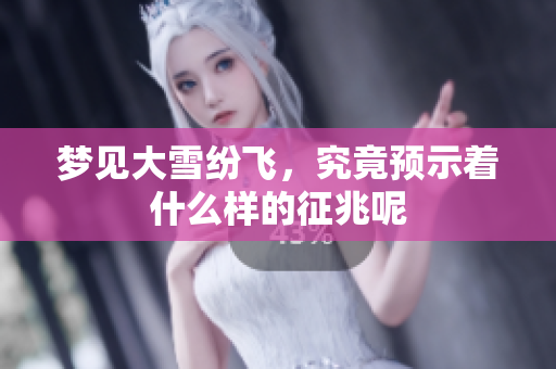 梦见大雪纷飞，究竟预示着什么样的征兆呢