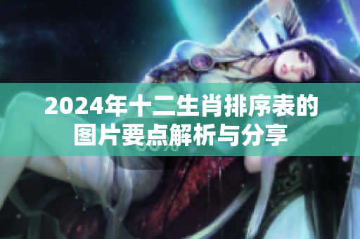 2024年十二生肖排序表的图片要点解析与分享