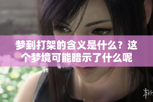 梦到打架的含义是什么？这个梦境可能暗示了什么呢