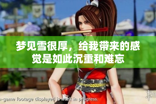 梦见雪很厚，给我带来的感觉是如此沉重和难忘